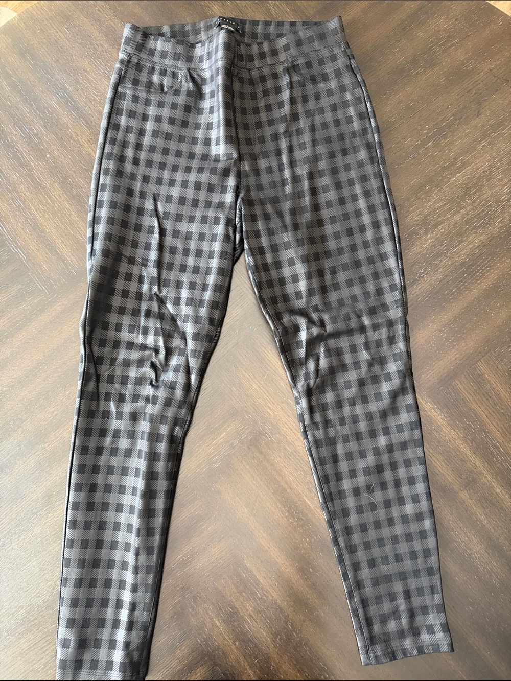 Sanctuary Black & Gray Checked Slim Pants